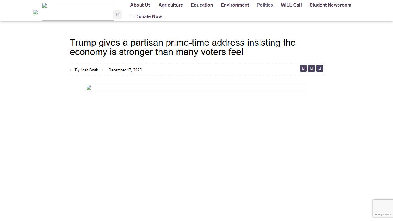 Trump gives a partisan prime-time address insisting the economy is stronger than many voters feel - IPM Newsroom